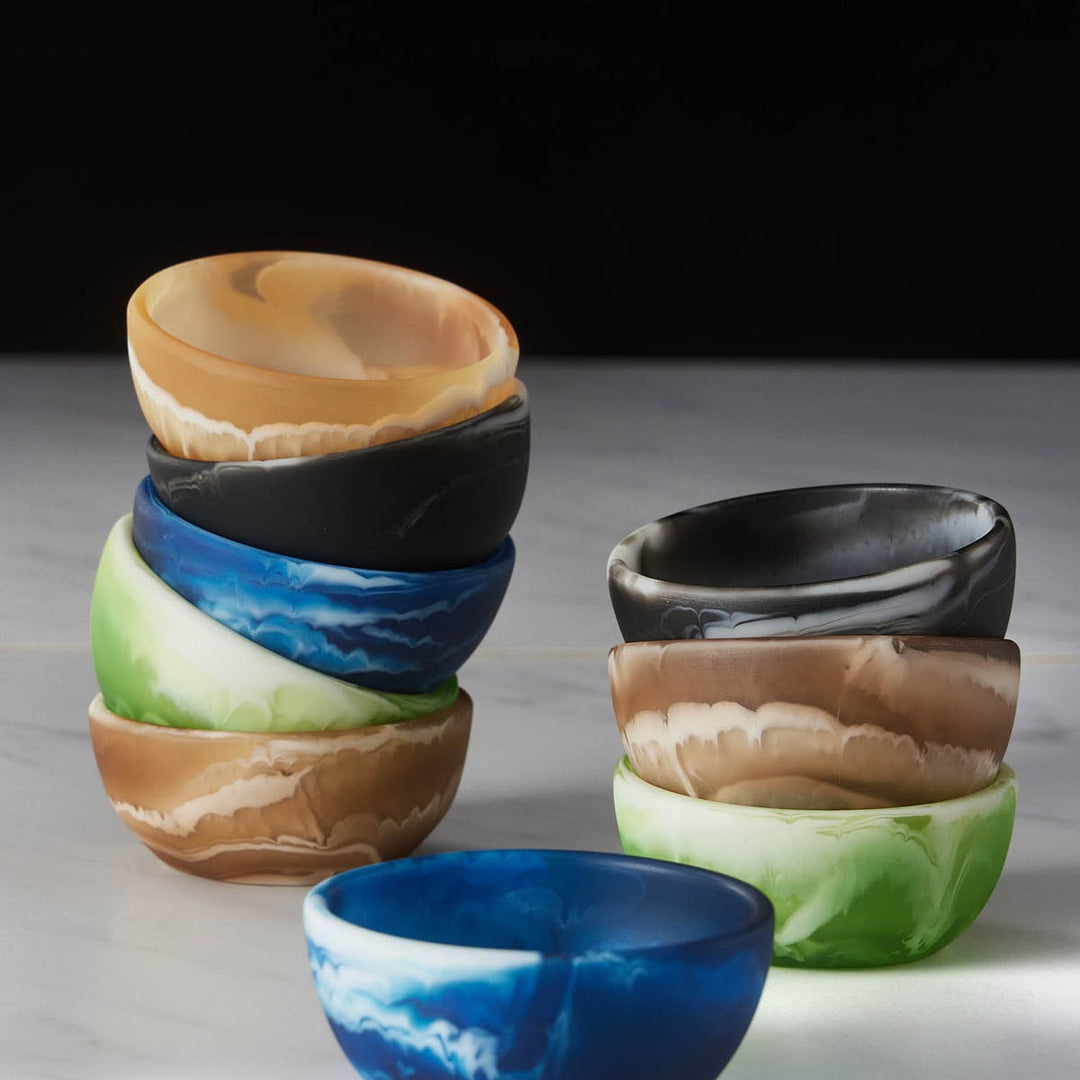 Hugo Black Swirled Mini Bowl Resin 3X15 Pack/2