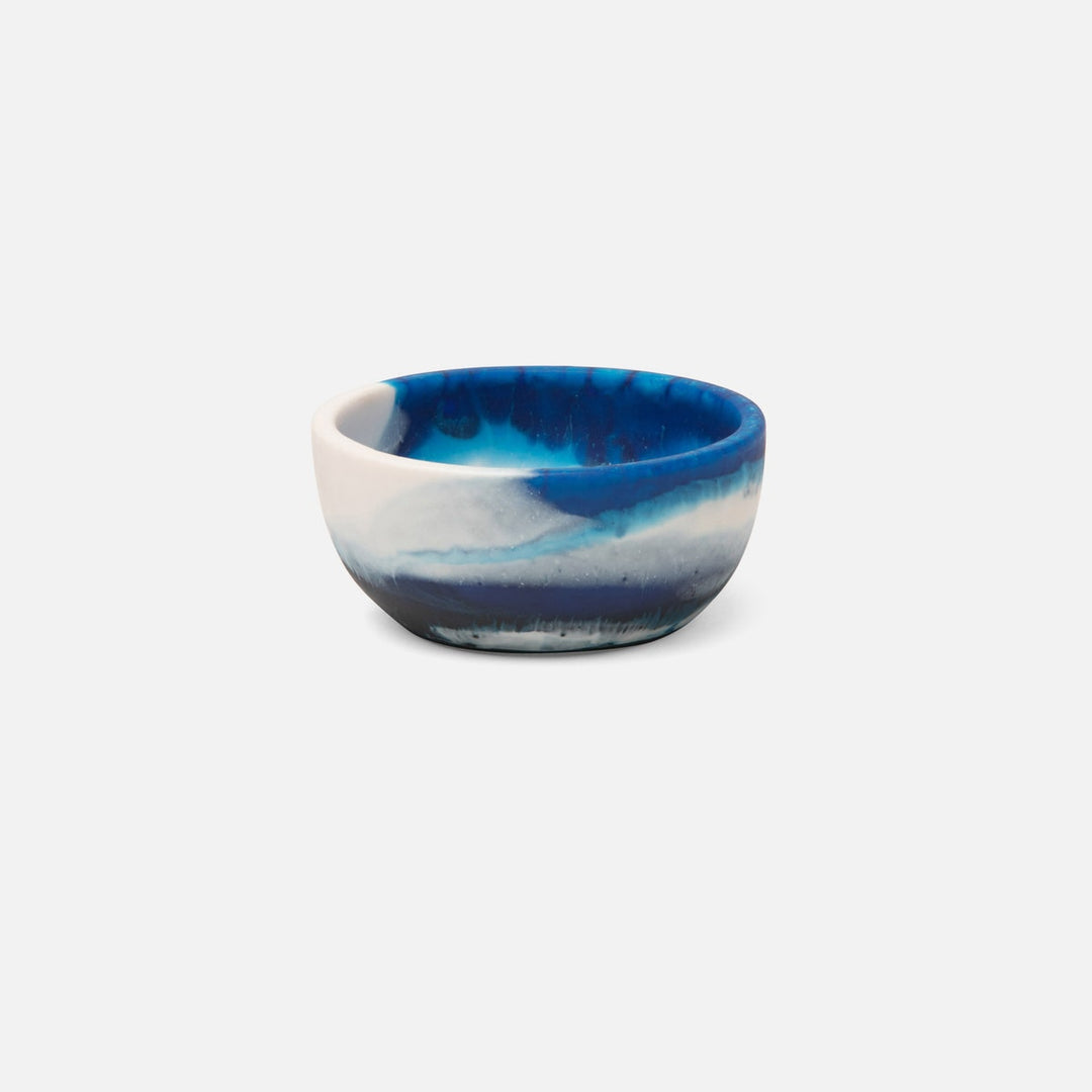 Hugo Blue Swirled Pinch Bowl Resin Pack/2
