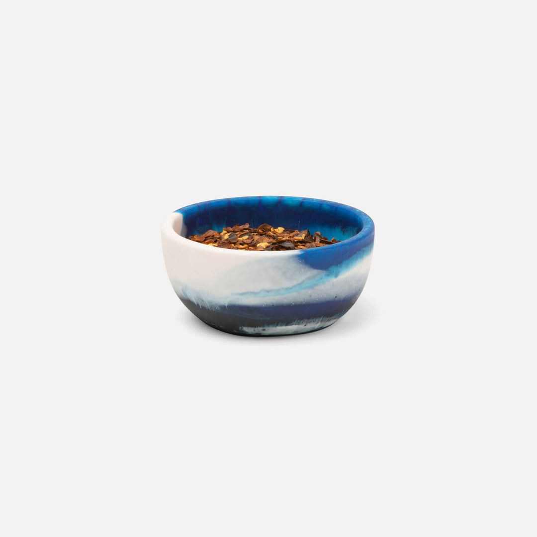 Hugo Blue Swirled Pinch Bowl Resin Pack/2