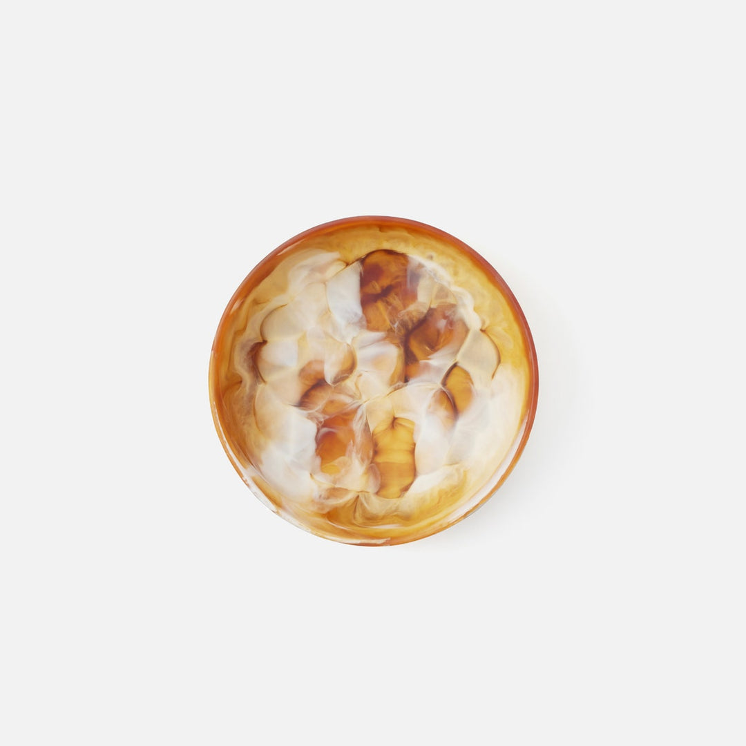 Hugo Amber Swirled Serving Bowl Resin Small Pack/2