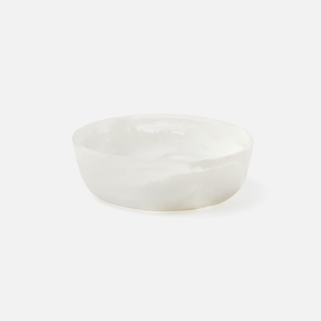 Hugo White Swirled Serving Bowl Resin Small Pack/2