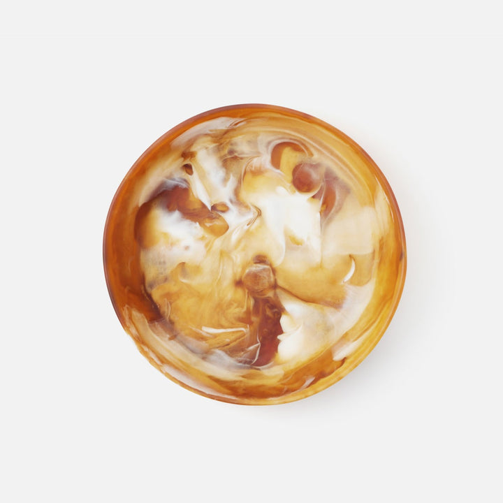 Hugo Amber Swirled Serving Bowl Resin Large