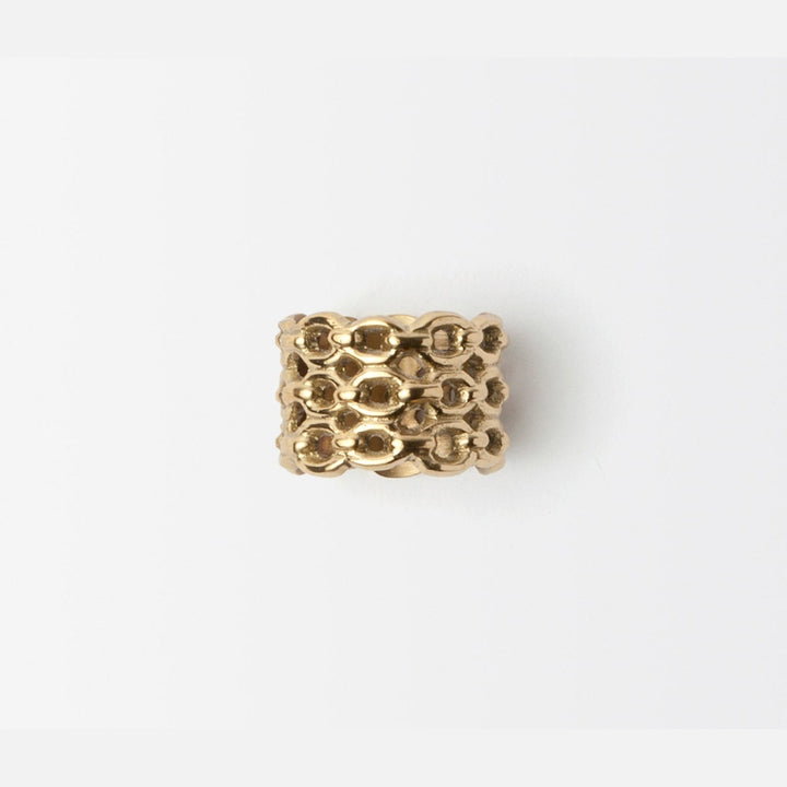 Keon Gold Chain Napkin Ring Brass Boxed Set Of 4