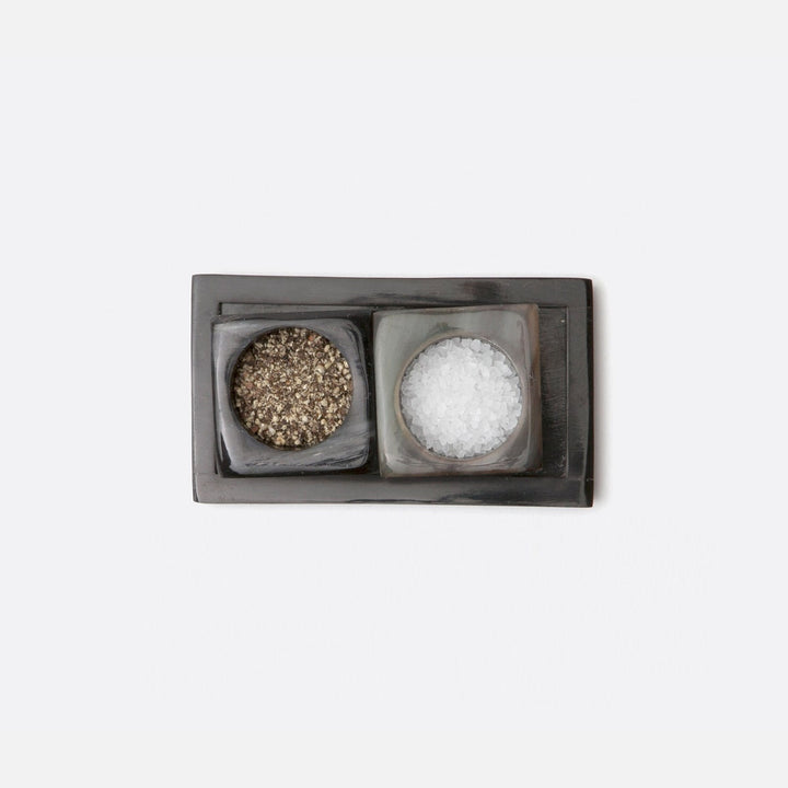 Lia Mixed Black Horn Pinch Bowls Boxed Set