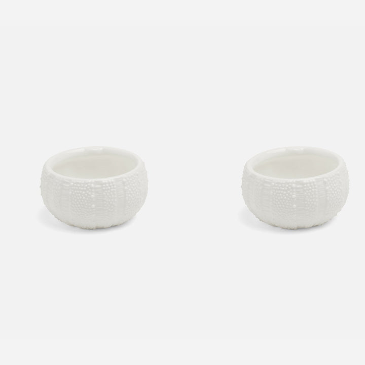 Marina White Sea Urchin Pinch Bowls Boxed Set Of 2