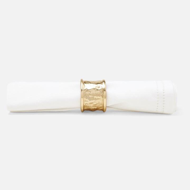 Melvin Gold Napkin Ring Brass Boxed Set Of 4