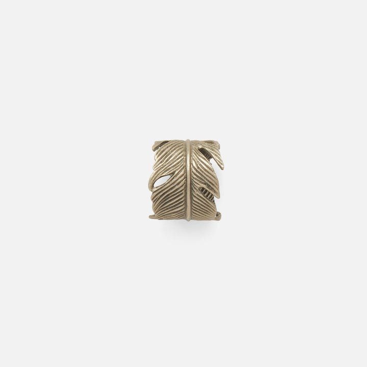 Neela Antiqued Pewter Napkin Ring Brass Boxed Set Of 4