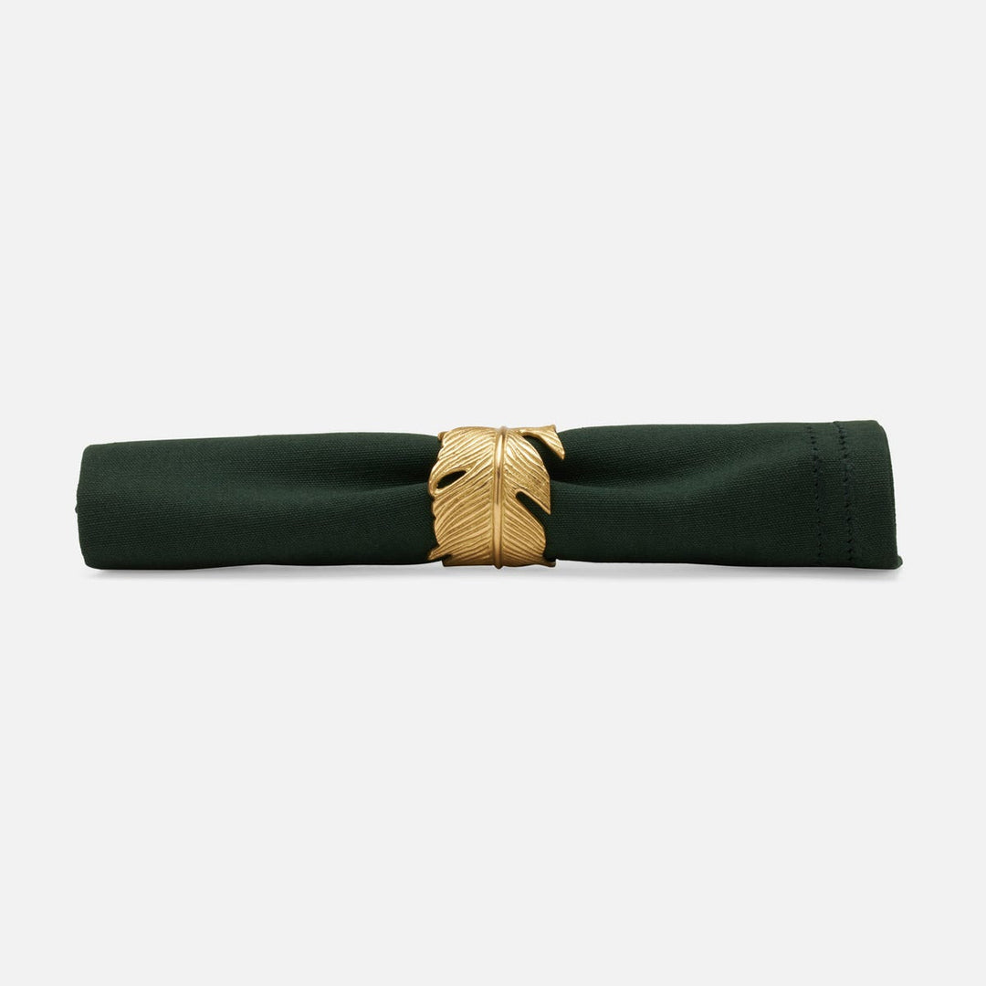 Neela Gold Napkin Ring Brass Boxed Set Of 4