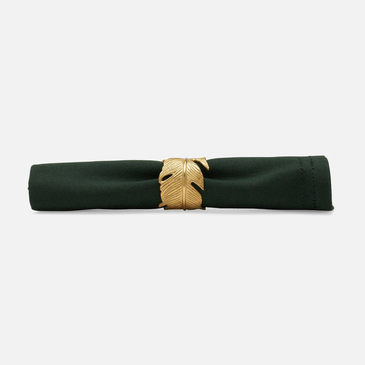 Neela Gold Napkin Ring Brass Boxed Set Of 4