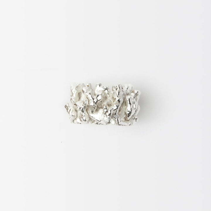 Sasha Shiny Silver Coral Napkin Ring Brass Boxed Set Of 4