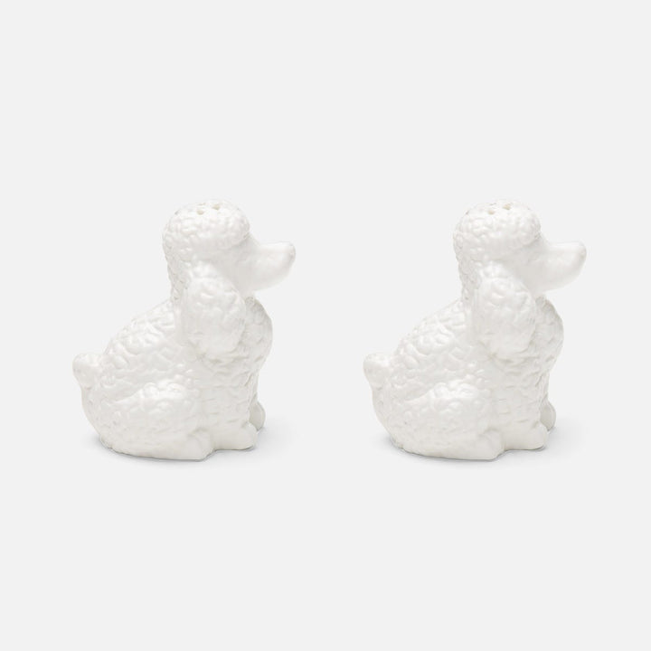 Sidney White 1 Set Of Poodle Salt & Pepper Shakers Porcelain Boxed