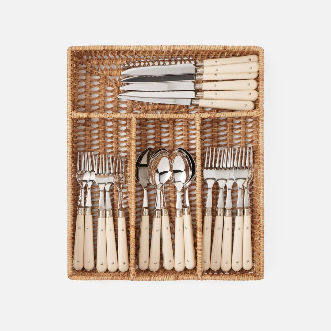 Carly Natural Flatware Tray Rattan