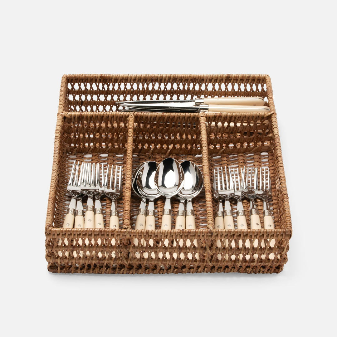 Carly Natural Flatware Tray Rattan