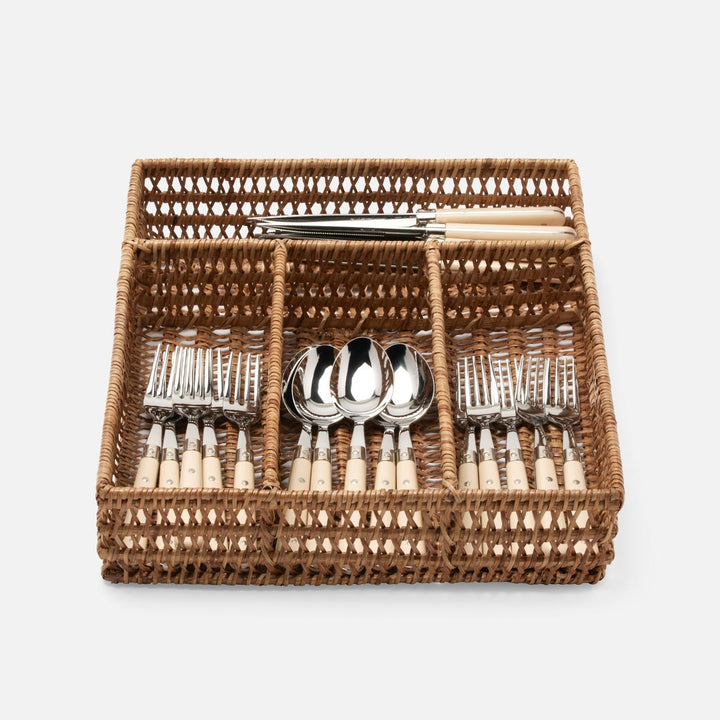 Carly Natural Flatware Tray Rattan