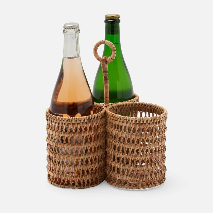 Carly Natural Wine Caddy Rattan