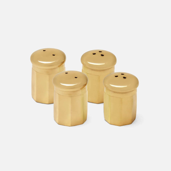 Duke Gold Set Of 2 Salt And Pepper Shakers Mini Metal Boxed