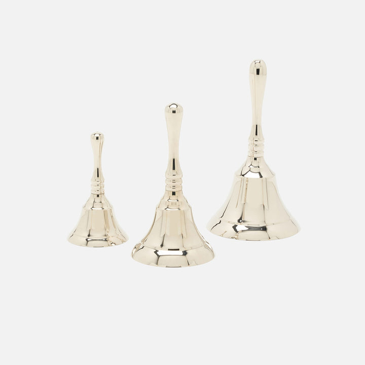 Effie Dinner Bell Polished Nickel Metal Set/3