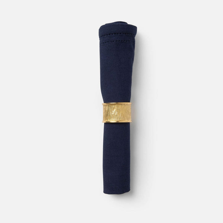 Ellery Gold Napkin Ring Brass Boxed Set Of 4