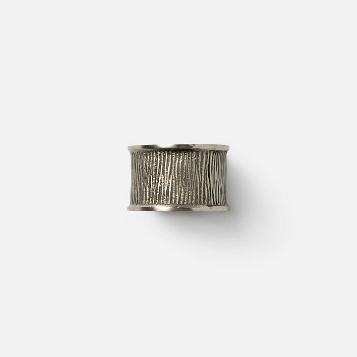 Ellery Antiqued Pewter Napkin Ring Brass Boxed Set Of 4