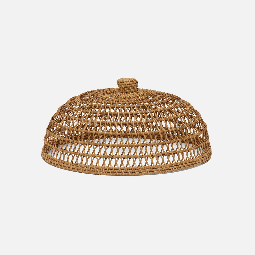 Jacen Honey Food Cover W/ Knob Handle Round Rattan 125"D Pack/4