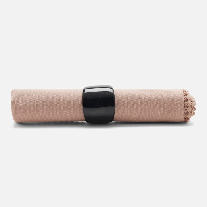 James Black Napkin Ring Horn Boxed Set Of 4