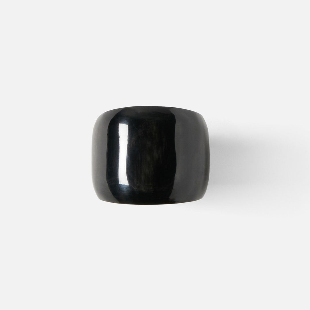James Black Napkin Ring Horn Boxed Set Of 4