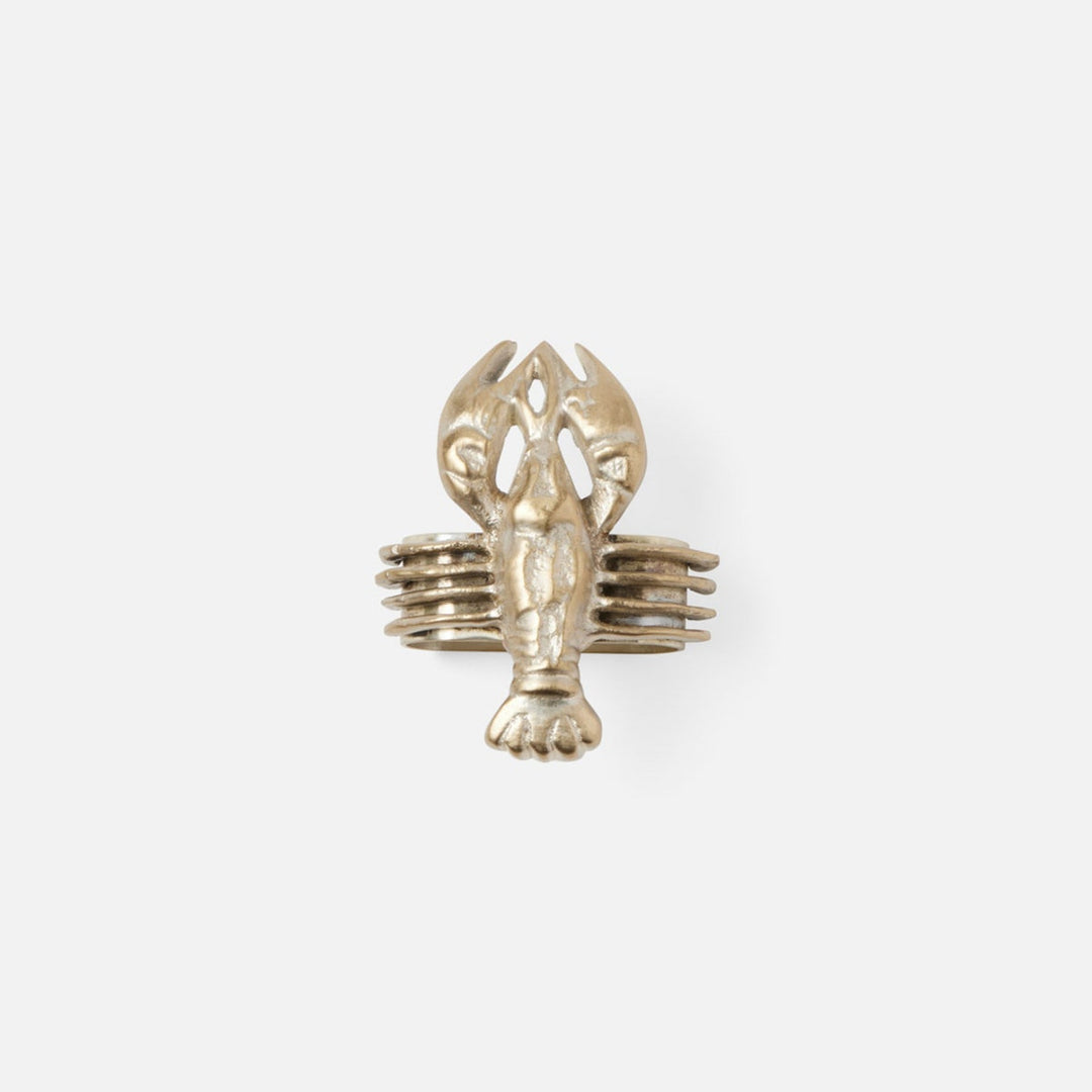 Marlin Tarnish Silver Lobster Napkin Ring Boxed Set Of 4