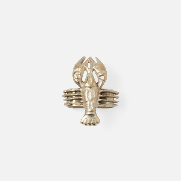 Marlin Tarnish Silver Lobster Napkin Ring Boxed Set Of 4