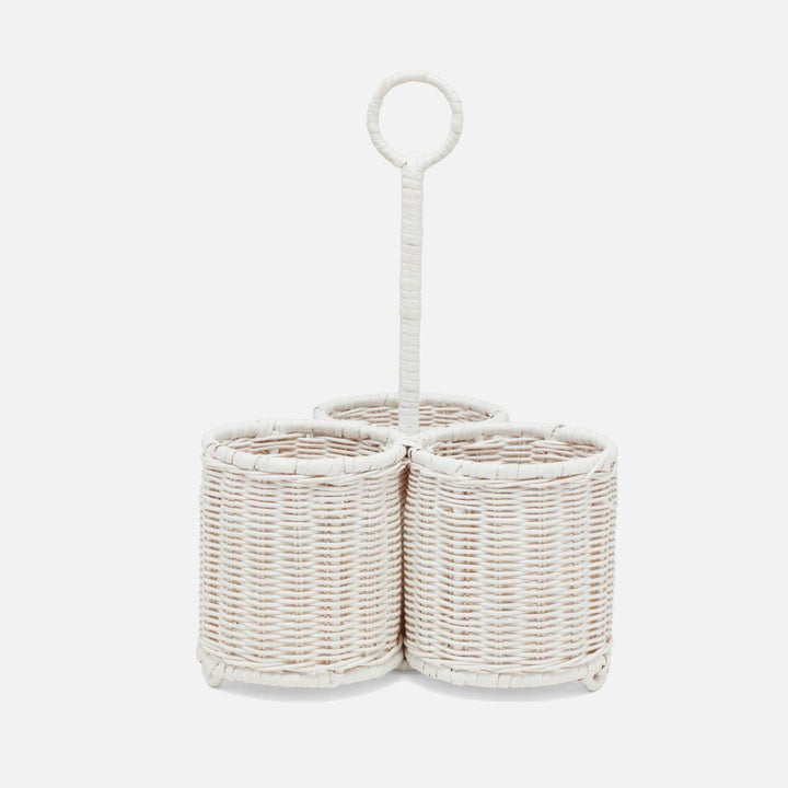 Micaela White Wine Caddy Rattan