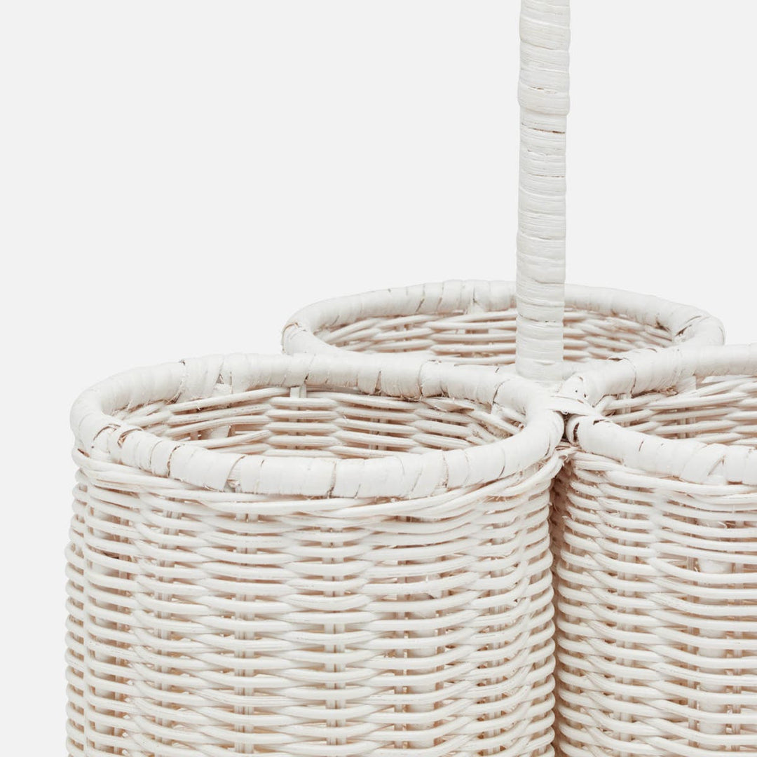 Micaela White Wine Caddy Rattan