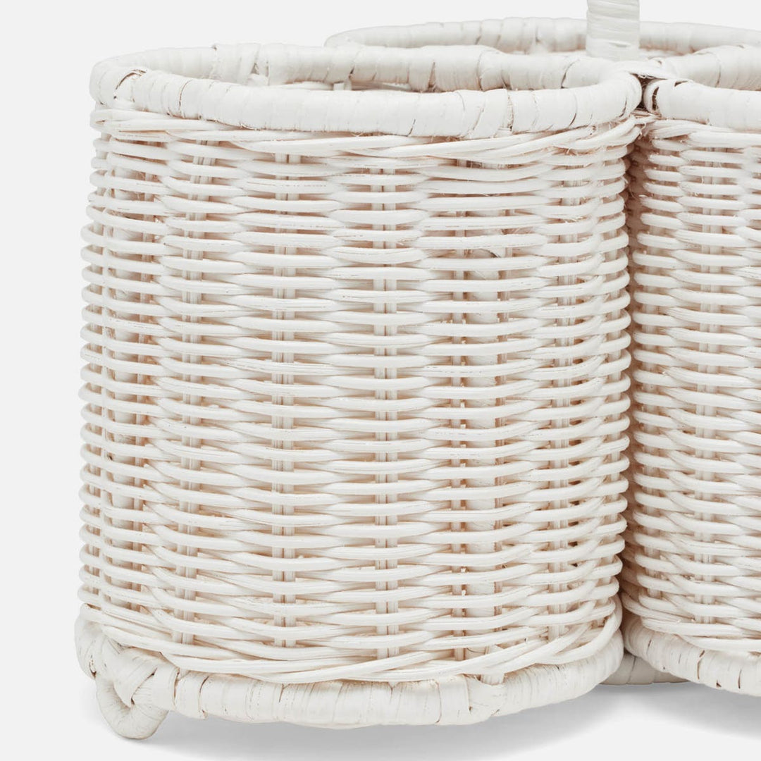 Micaela White Wine Caddy Rattan