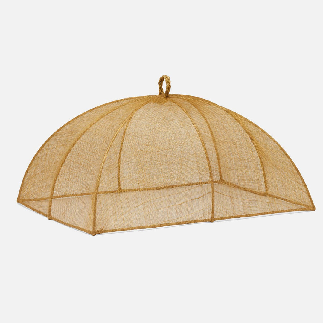 Rachel Light Brown Food Cover Rectangular Sinamay Set/2
