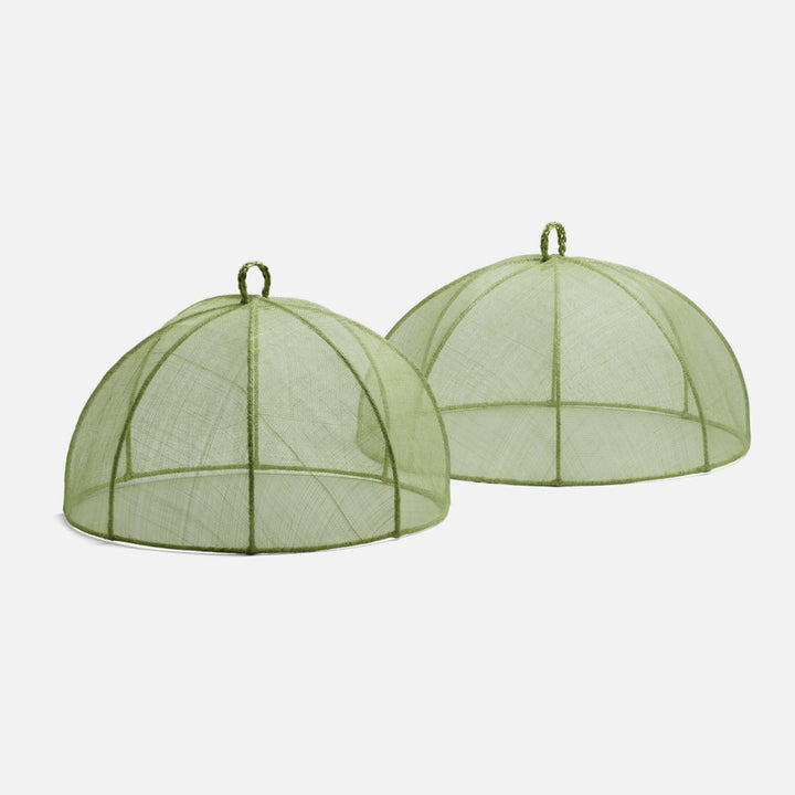 Rachel Pale Green Food Cover Round Sinamay Set/2