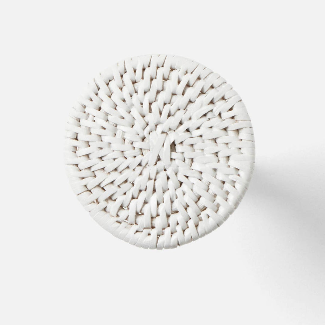 Tanya Polished White Napkin Ring Rattan Boxed Set Of 4