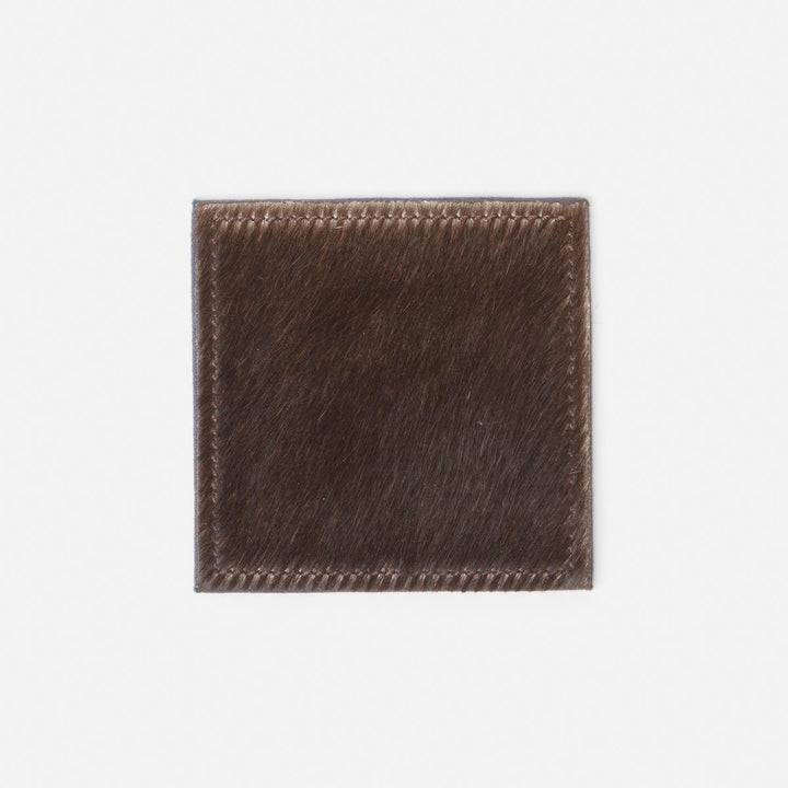 Tanner Dark Brown Square Coasters Boxed Set Of 4