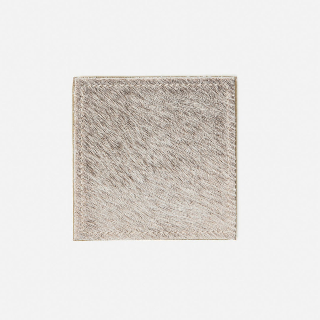 Tanner Gray Square Coasters Boxed Set Of 4