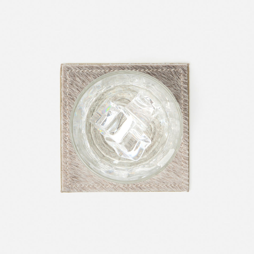 Tanner Gray Square Coasters Boxed Set Of 4