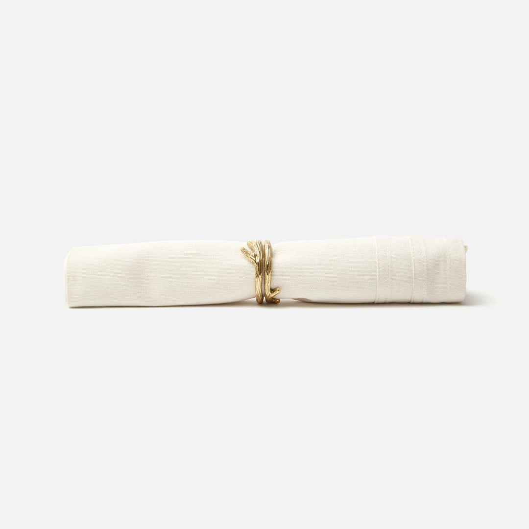 Tara Gold Napkin Ring Brass Boxed Set Of 4