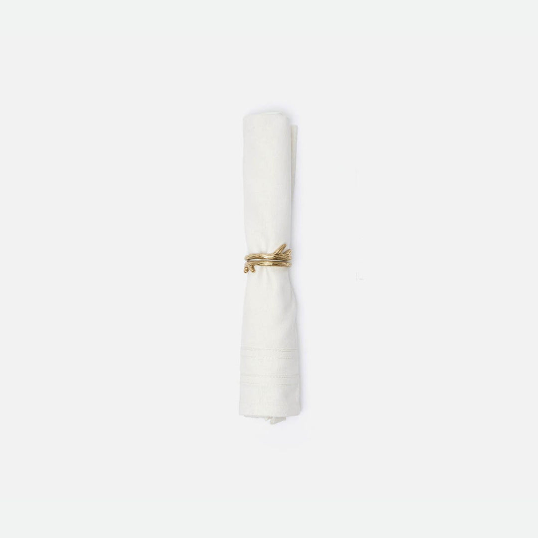 Tara Gold Napkin Ring Brass Boxed Set Of 4