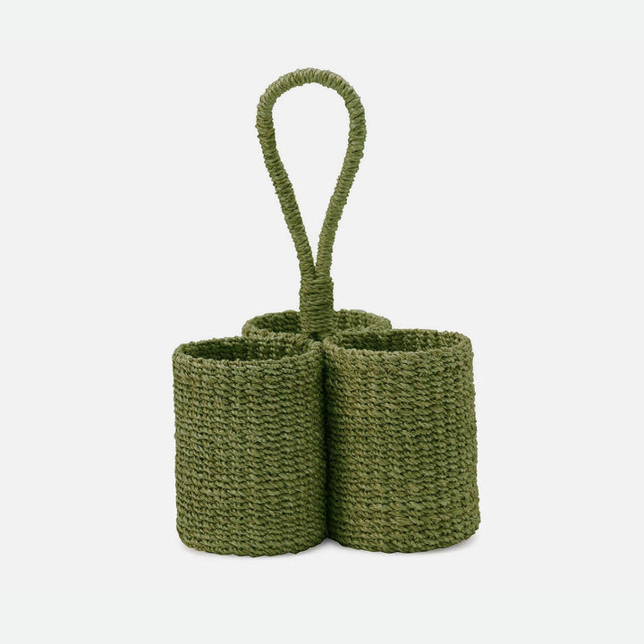 Voru Green Wine Caddy Abaca Fiber