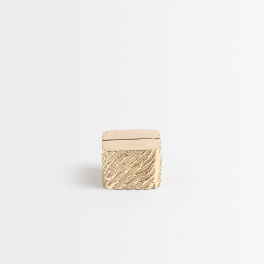 Zachary Gold Cube Card Holder Brass Boxed Set Of 4