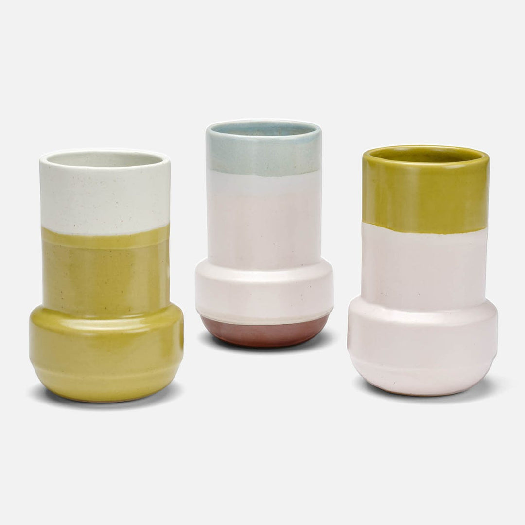 Iona Multi Colors Vase Stoneware Small Set/3