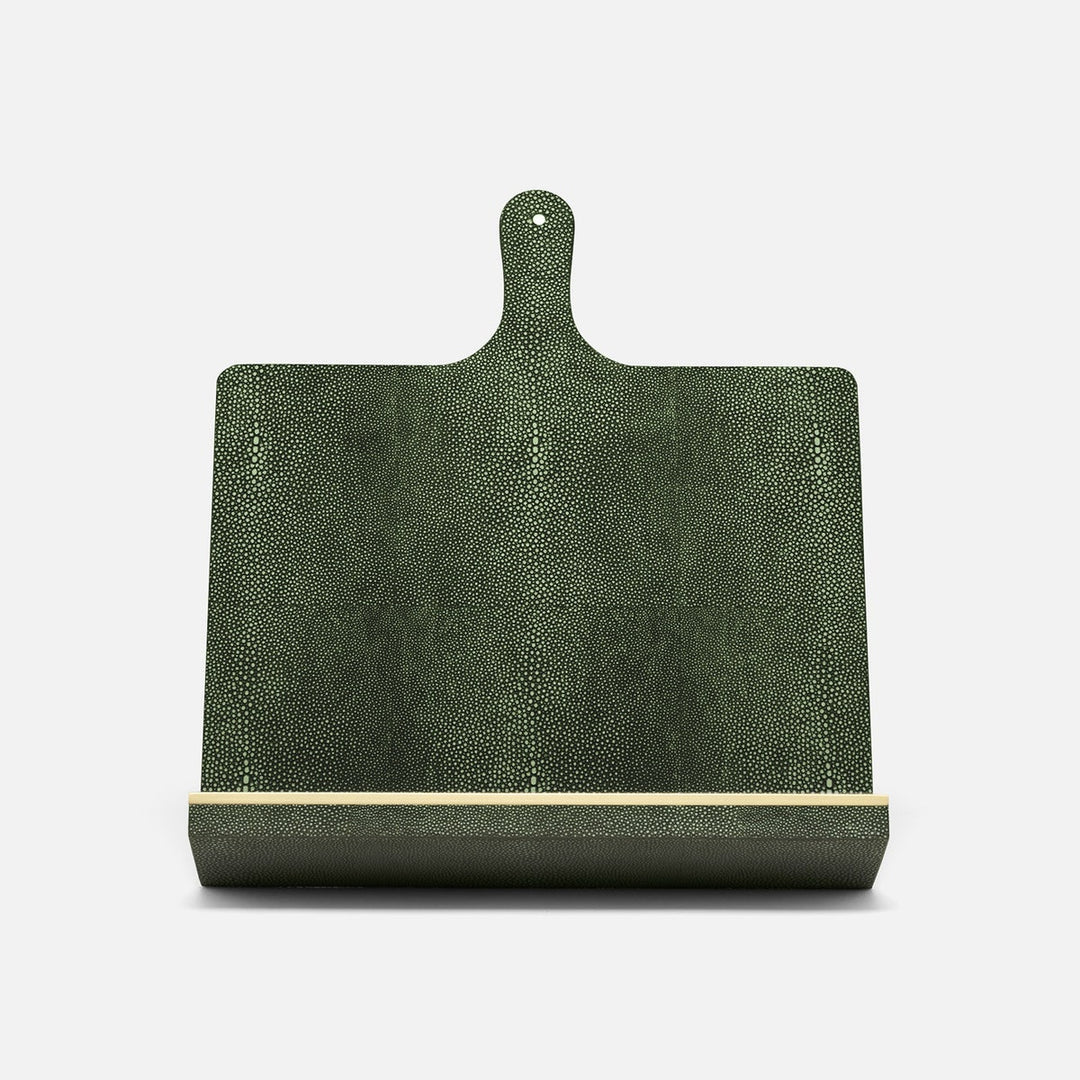Alton Juniper Recipe Stand W/ Handle Realistic Faux Shagreen
