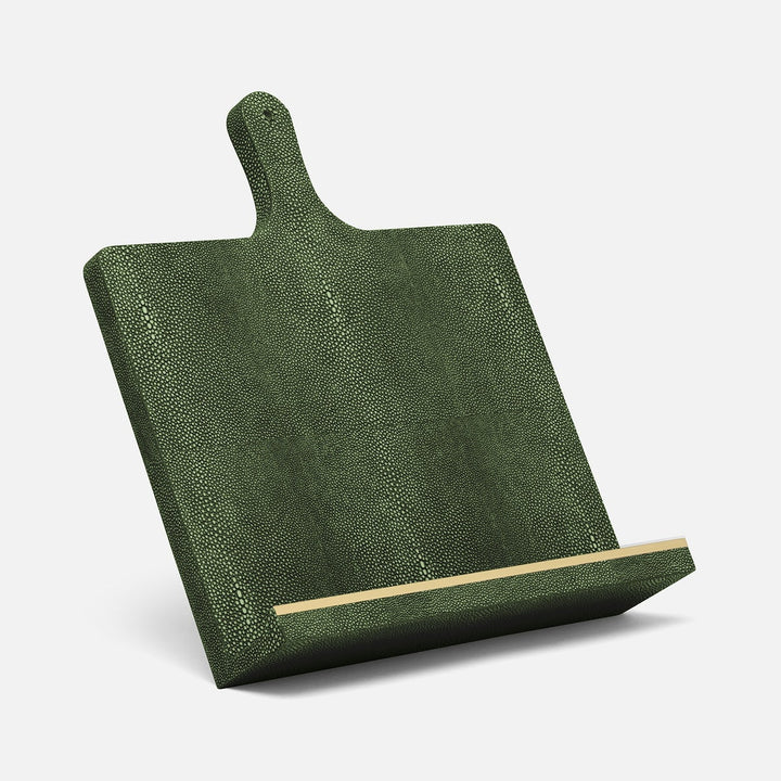 Alton Juniper Recipe Stand W/ Handle Realistic Faux Shagreen