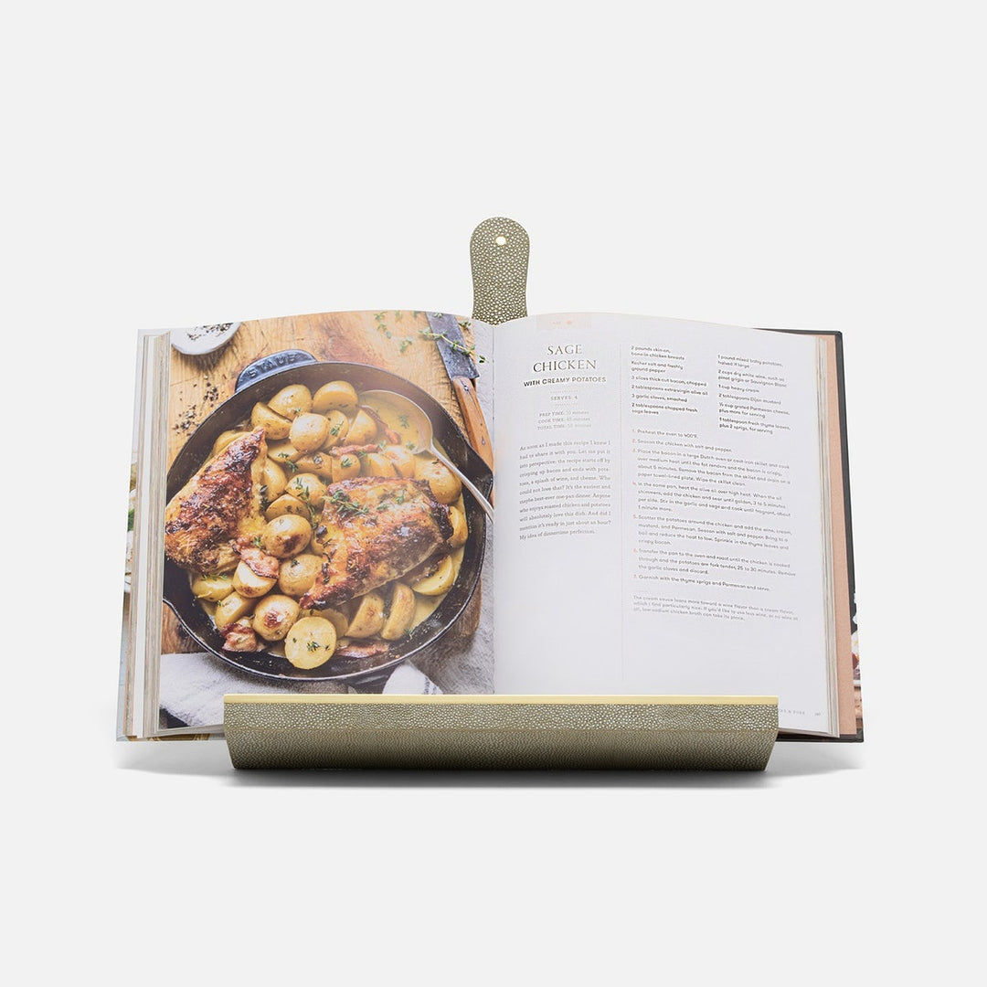 Alton Sand Recipe Stand W/ Handle Realistic Faux Shagreen