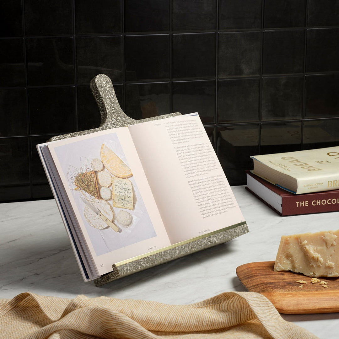 Alton Sand Recipe Stand W/ Handle Realistic Faux Shagreen