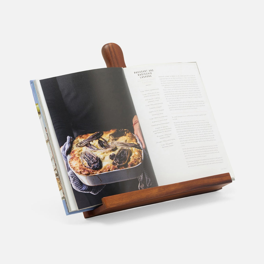Bronwyn Natural Acacia Recipe Stand W/ Handle Wood
