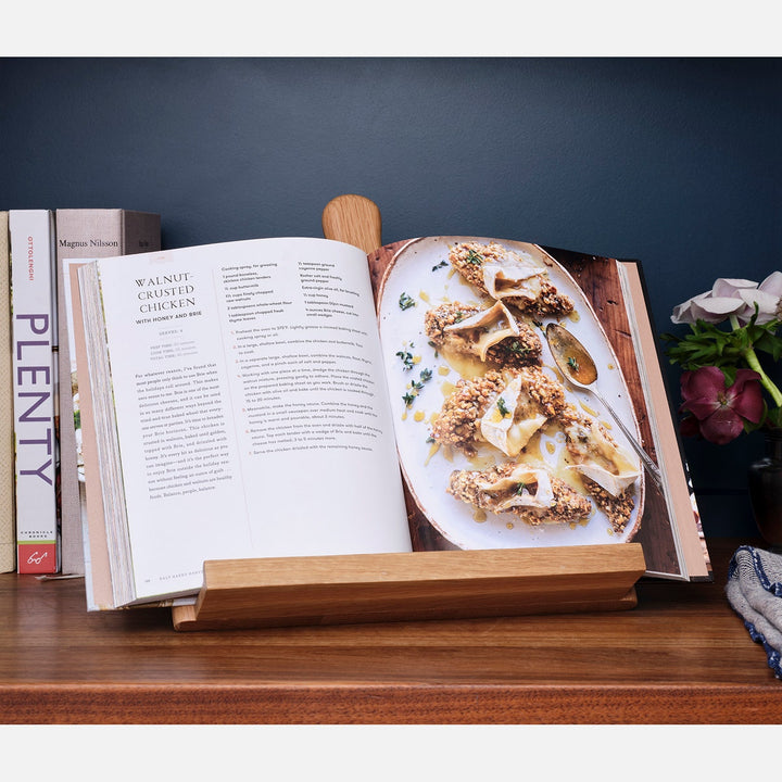 Bronwyn Natural Oak Recipe Stand W/ Handle Wood