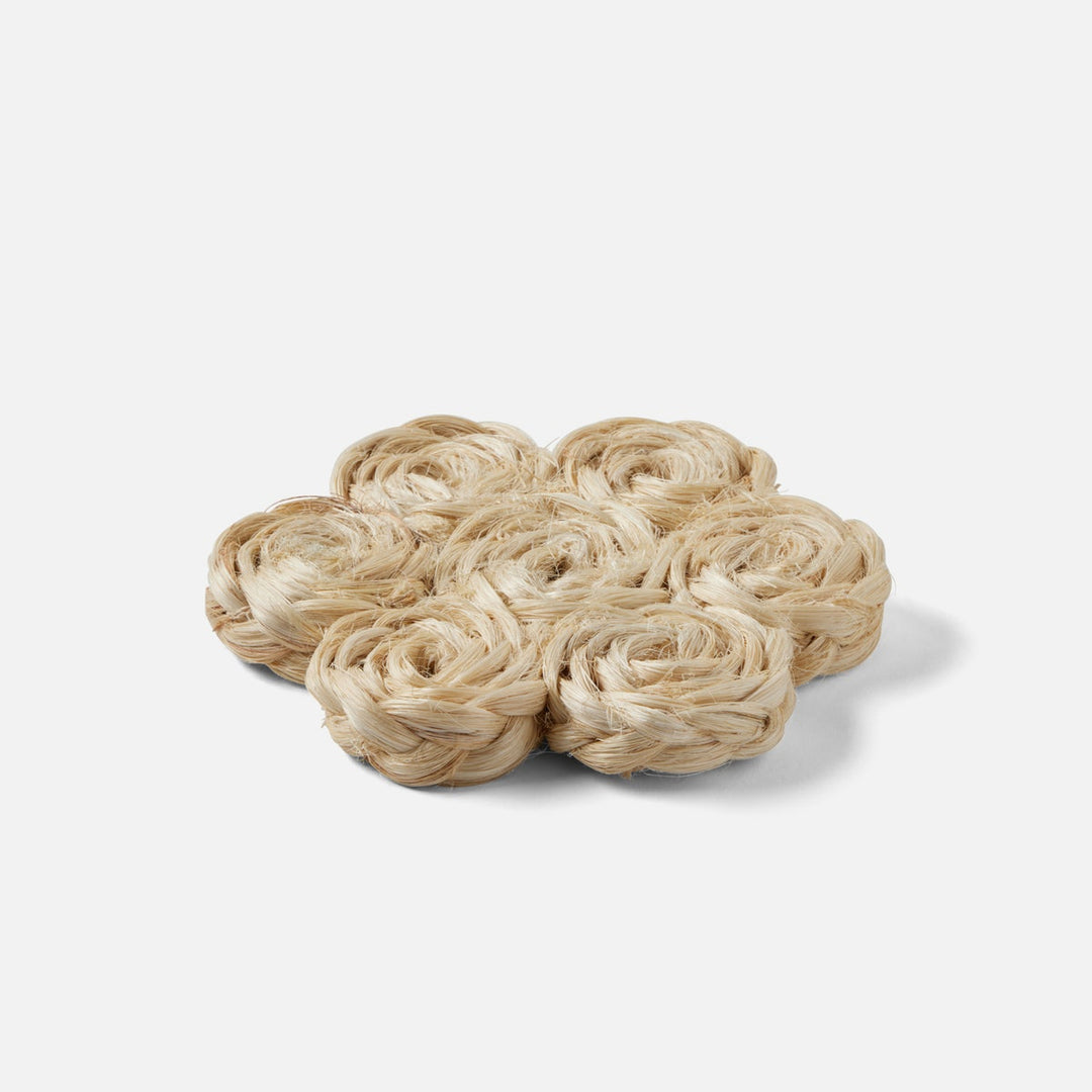 Keenan Bleached Bubbles Pot Trivets Abaca Set/2