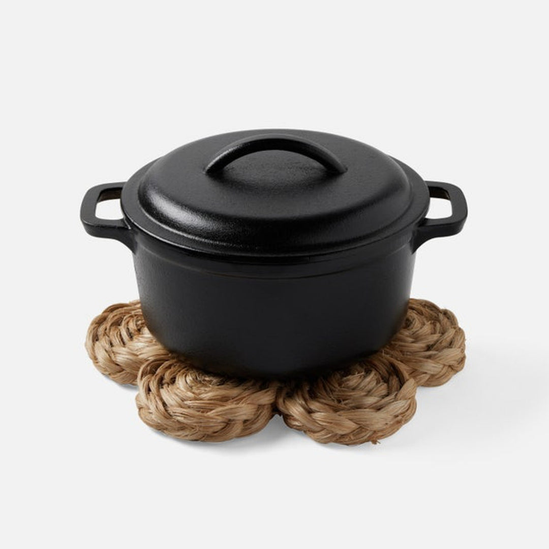 Keenan Natural Bubbles Pot Trivets Abaca Set/2